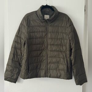 LOFT Women's Khaki Puffer Jacket